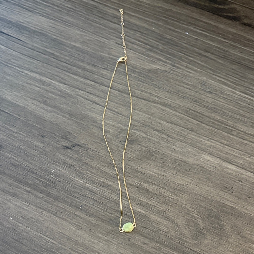 LC Lauren Conrad Gold Blue Stone Necklace